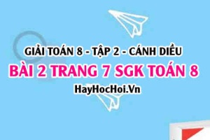 Bài 2 trang 7 Toán 8 Tập 2 Cánh Diều